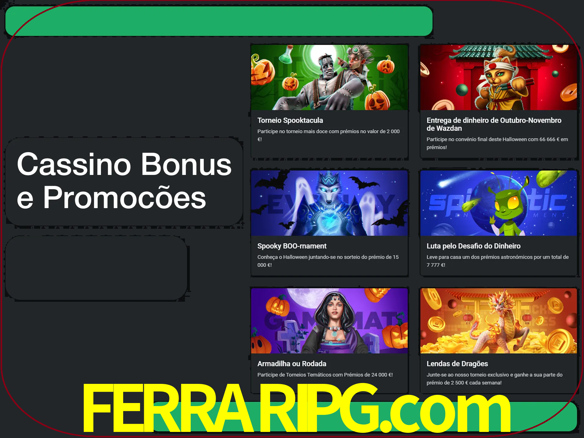 Verifique se há novos bônus de cassino para reivindicar.