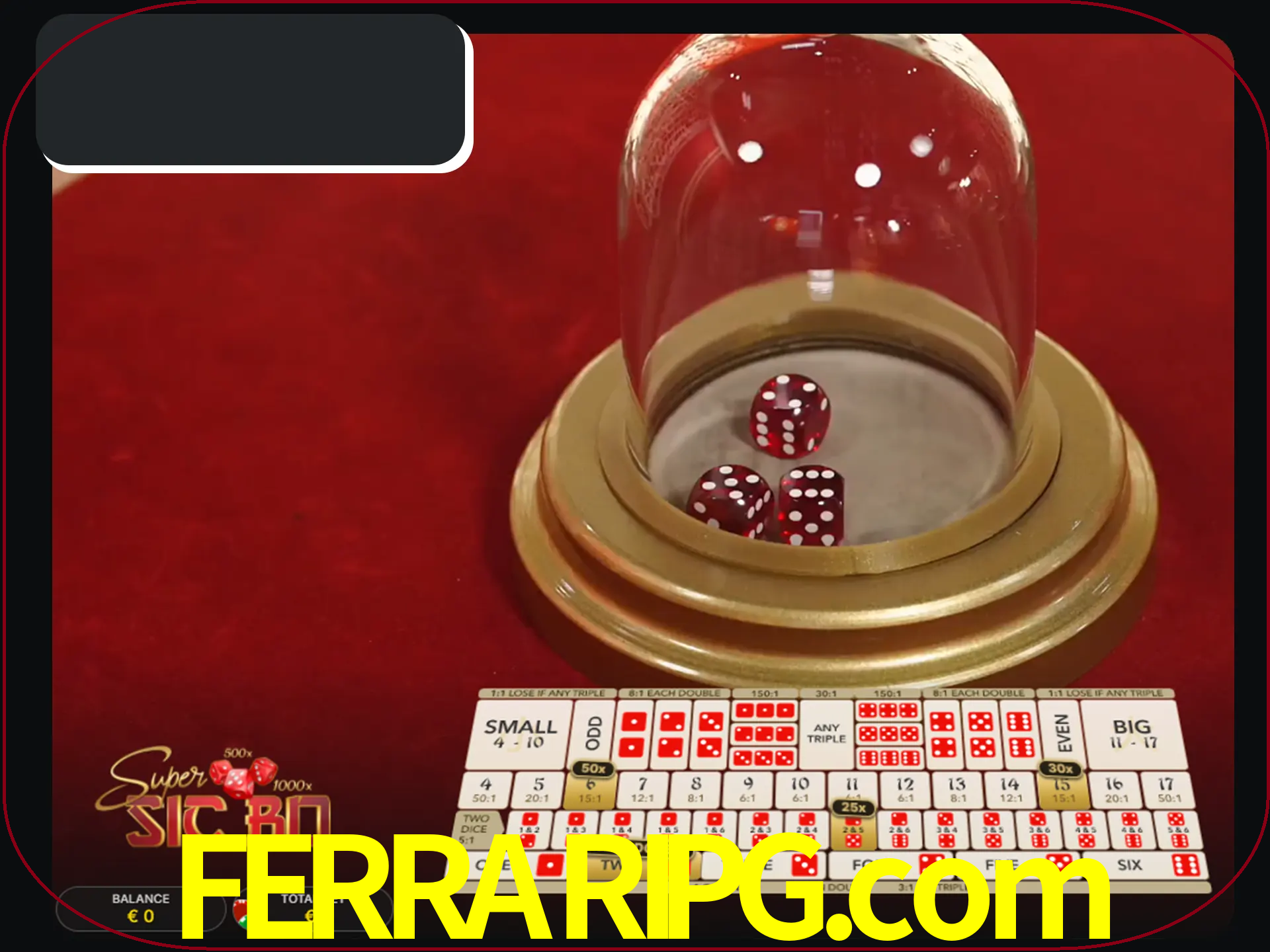 Deixe os dados ao seu lado nos jogos da Sic Bo.
